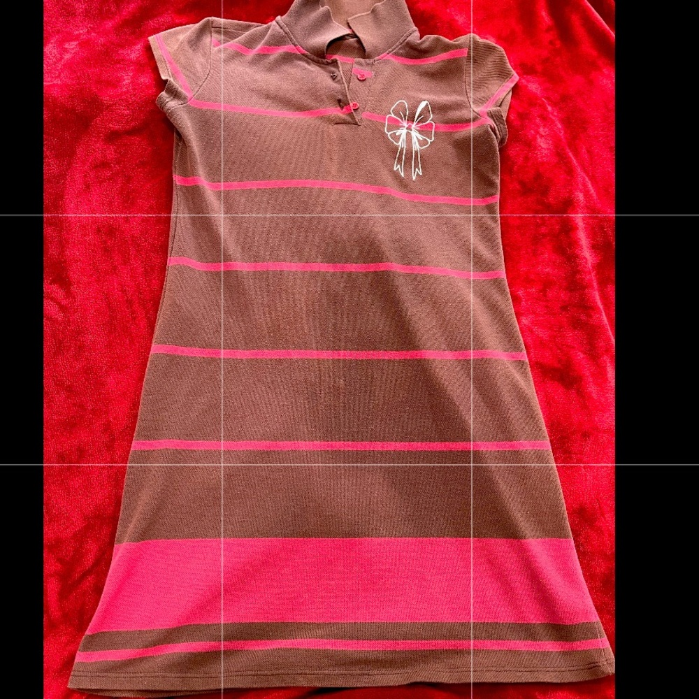 y2k collar shirt dress